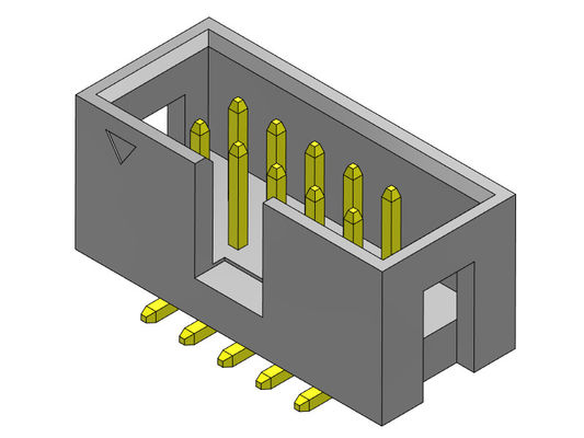 止め釘が付いている2.54mmの箱ヘッダーのコネクター2*3-2*32Pin Nylot6T 3AMP SMTのタイプ