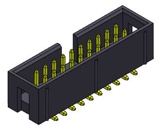 止め釘が付いている2.54mmの箱ヘッダーのコネクター2*3-2*32Pin Nylot6T 3AMP SMTのタイプ