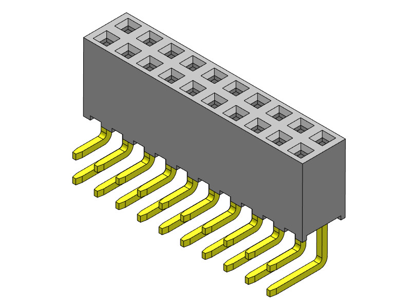 2*40PINすくいのコネクター2.00mmの二重列のR/Aすくいのタイプへ